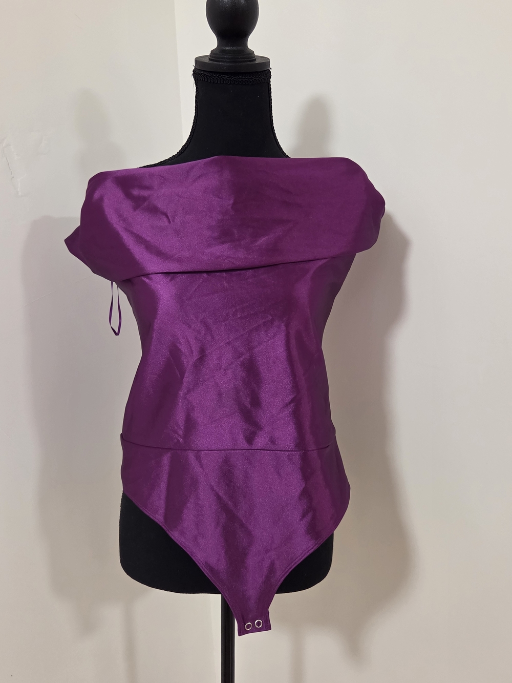 Express Purple Off-The-Shoulder Bodysuit Top